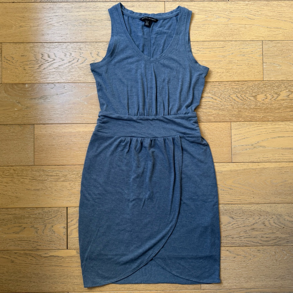 Banana Republic Faux Wrap Knit Tulip Hem Dress